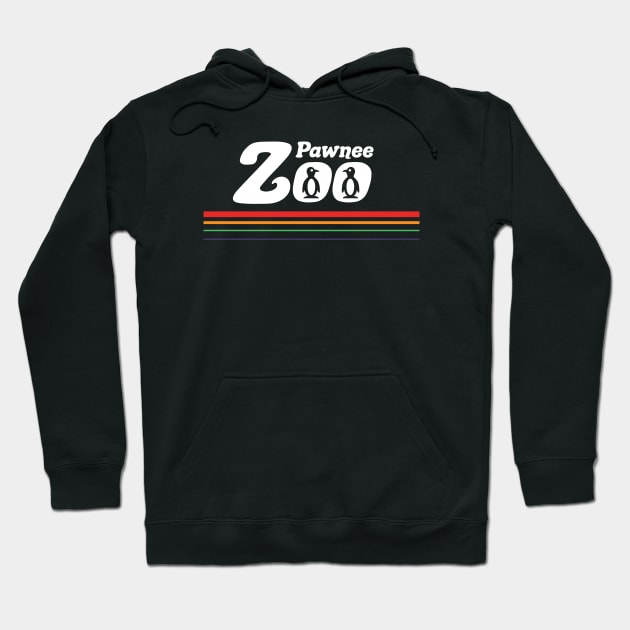 Pawnee Zoo Rainbow Penguins Hoodie by PodDesignShop